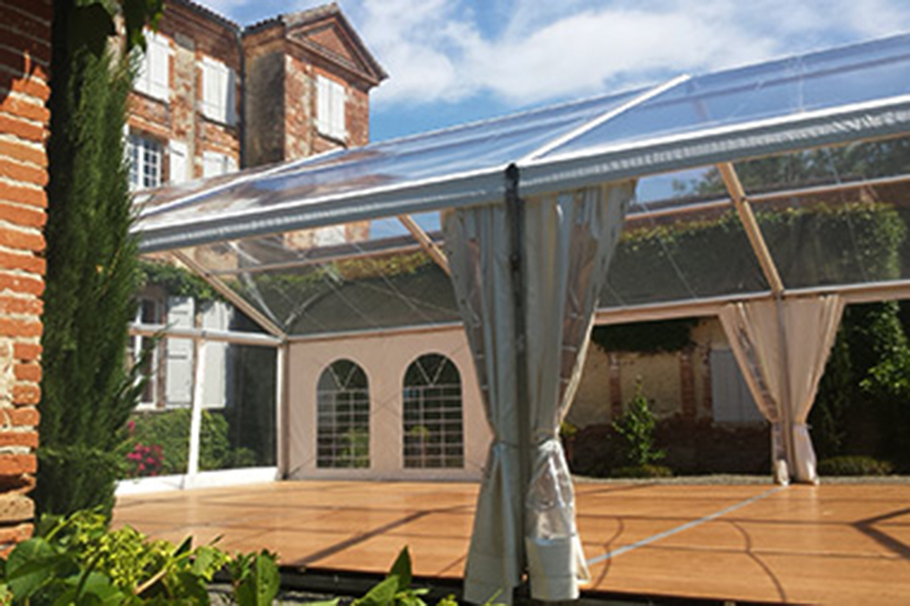 Montage Plancher pour Tente Silhouette, Château de Pennautier